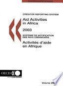 Télécharger le livre libro Creditor Reporting System On Aid Activities Aid Activities In Africa 2003 - Volume 2005 Issue 1